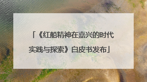 《红船精神在嘉兴的时代实践与探索》白皮书发布