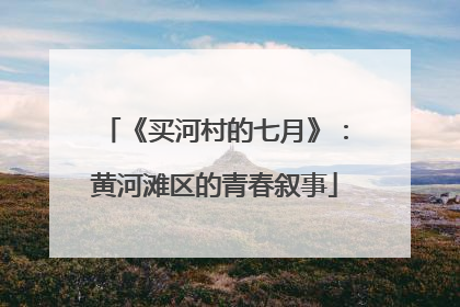 《买河村的七月》：黄河滩区的青春叙事