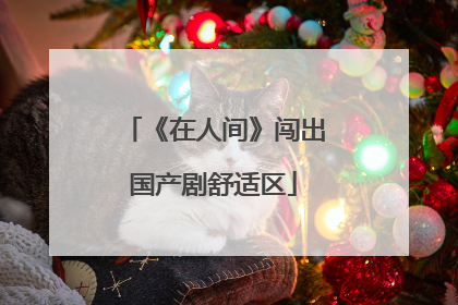 《在人间》闯出国产剧舒适区