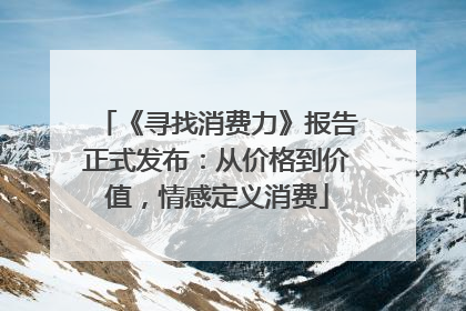 《寻找消费力》报告正式发布：从价格到价值，情感定义消费