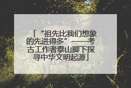 “祖先比我们想象的先进得多”——考古工作者泰山脚下探寻中华文明起源