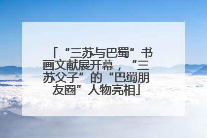 “三苏与巴蜀”书画文献展开幕，“三苏父子”的“巴蜀朋友圈”人物亮相