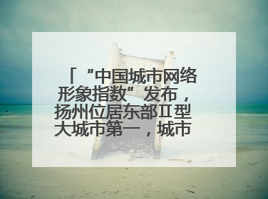 “中国城市网络形象指数”发布，扬州位居东部Ⅱ型大城市第一，城市生活形象亮眼