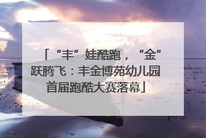 “丰”娃酷跑，“金”跃腾飞：丰金博苑幼儿园首届跑酷大赛落幕
