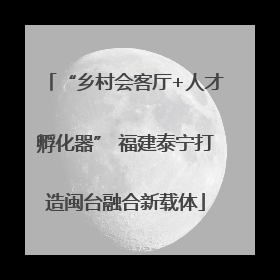 “乡村会客厅+人才孵化器” 福建泰宁打造闽台融合新载体