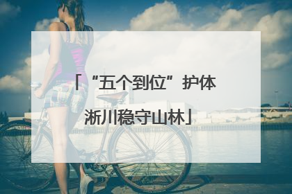 “五个到位”护体 淅川稳守山林