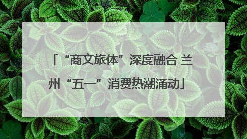 “商文旅体”深度融合 兰州“五一”消费热潮涌动