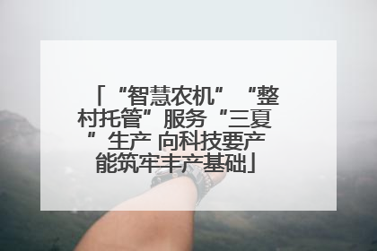 “智慧农机”“整村托管”服务“三夏”生产 向科技要产能筑牢丰产基础
