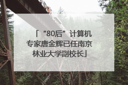 “80后”计算机专家唐金辉已任南京林业大学副校长