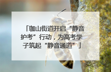 珈山街道开启“静音护考”行动，为高考学子筑起“静音通道”