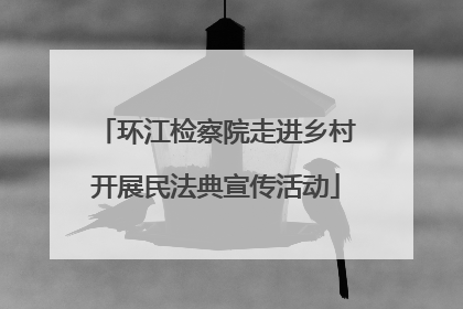 环江检察院走进乡村开展民法典宣传活动