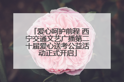 爱心呵护前程 西宁交通文艺广播第二十届爱心送考公益活动正式开启