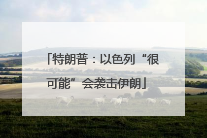 特朗普：以色列“很可能”会袭击伊朗