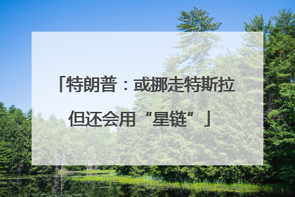 特朗普：或挪走特斯拉 但还会用“星链”