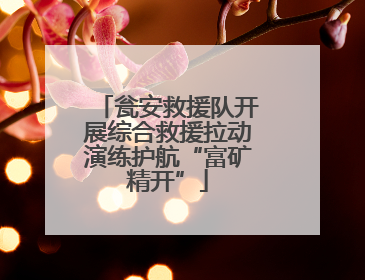 瓮安救援队开展综合救援拉动演练护航“富矿精开”