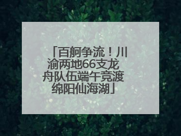百舸争流！川渝两地66支龙舟队伍端午竞渡绵阳仙海湖