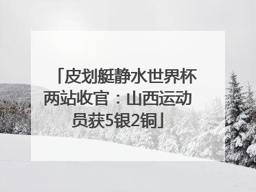 皮划艇静水世界杯两站收官：山西运动员获5银2铜