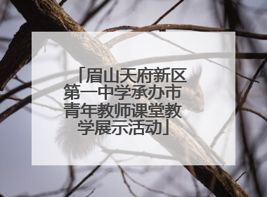 眉山天府新区第一中学承办市青年教师课堂教学展示活动