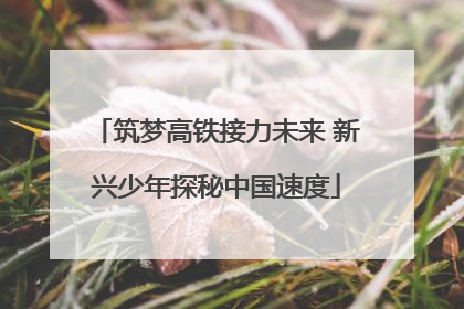 筑梦高铁接力未来 新兴少年探秘中国速度