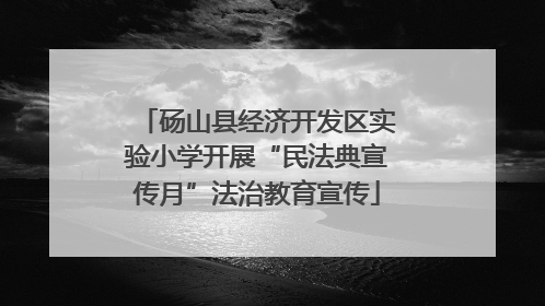 砀山县经济开发区实验小学开展“民法典宣传月”法治教育宣传