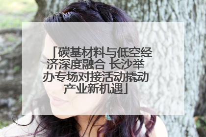 碳基材料与低空经济深度融合 长沙举办专场对接活动撬动产业新机遇