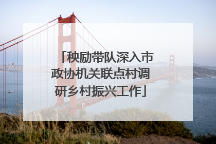 秧励带队深入市政协机关联点村调研乡村振兴工作