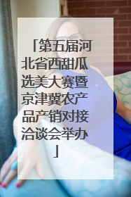 第五届河北省西甜瓜选美大赛暨京津冀农产品产销对接洽谈会举办
