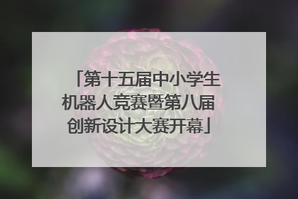 第十五届中小学生机器人竞赛暨第八届创新设计大赛开幕