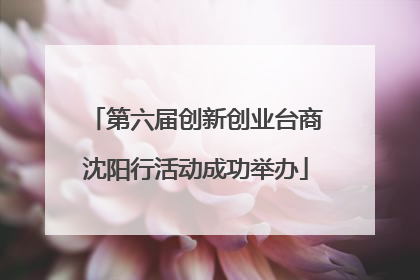 第六届创新创业台商沈阳行活动成功举办