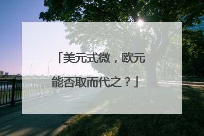 美元式微，欧元能否取而代之？