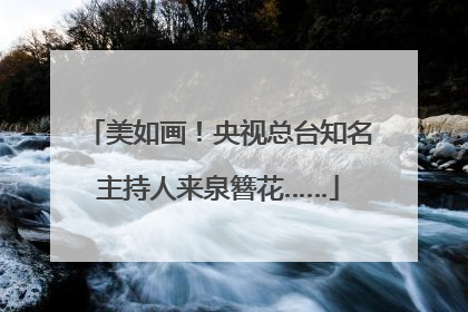 美如画！央视总台知名主持人来泉簪花……