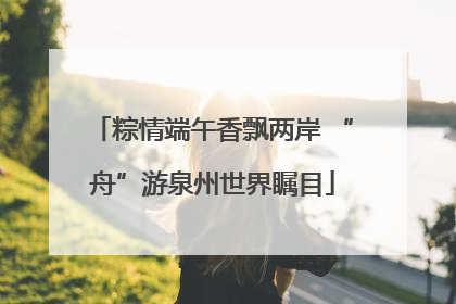 粽情端午香飘两岸 “舟”游泉州世界瞩目