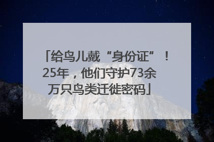 给鸟儿戴“身份证”！25年，他们守护73余万只鸟类迁徙密码