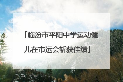 临汾市平阳中学运动健儿在市运会斩获佳绩