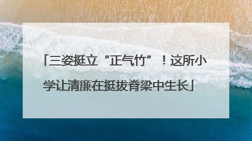 三姿挺立“正气竹”！这所小学让清廉在挺拔脊梁中生长