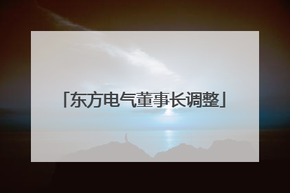 东方电气董事长调整