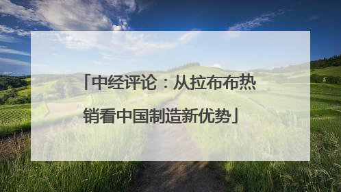 中经评论：从拉布布热销看中国制造新优势