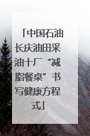 中国石油长庆油田采油十厂“减脂餐桌”书写健康方程式