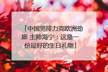 中国男排力克欧洲劲旅 主帅海宁：这是一份最好的生日礼物