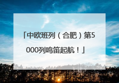 中欧班列（合肥）第5000列鸣笛起航！