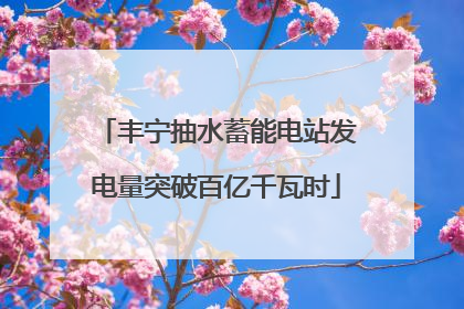 丰宁抽水蓄能电站发电量突破百亿千瓦时