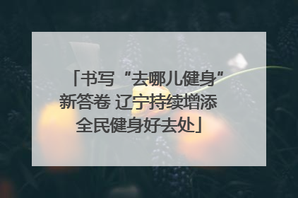 书写“去哪儿健身”新答卷 辽宁持续增添全民健身好去处