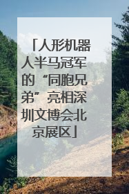 人形机器人半马冠军的“同胞兄弟”亮相深圳文博会北京展区