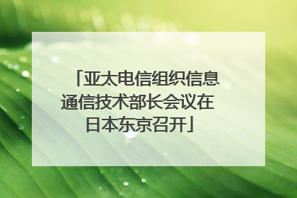 亚太电信组织信息通信技术部长会议在日本东京召开