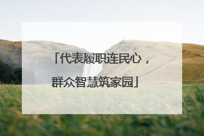 代表履职连民心，群众智慧筑家园