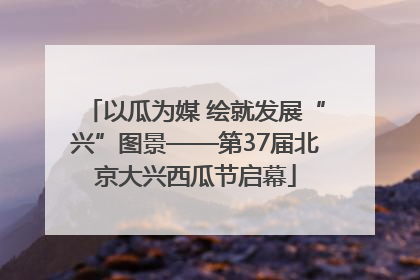 以瓜为媒 绘就发展“兴”图景——第37届北京大兴西瓜节启幕