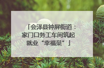 会泽县钟屏街道：家门口务工车间筑起就业“幸福巢”