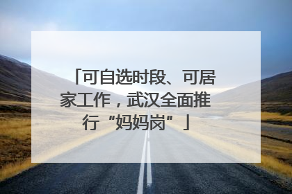 可自选时段、可居家工作，武汉全面推行“妈妈岗”