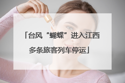 台风“蝴蝶”进入江西 多条旅客列车停运