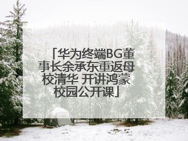 华为终端BG董事长余承东重返母校清华 开讲鸿蒙校园公开课